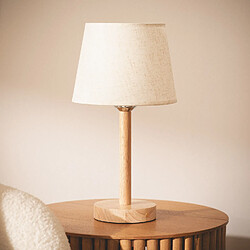 Ledkia Lampe à Poser Rowy - Bois Naturel