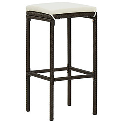 Zmh Tabourets de bar lot de 4 - Marron