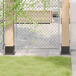vidaXL Bases de poteau carrées 4 pcs anthracite 141x141 mm