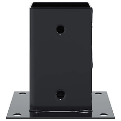 Acheter vidaXL Bases de poteau carrées 12 pcs anthracite 91x91 mm
