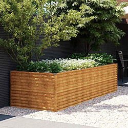 vidaXL Lit surélevé de jardin 290x100x69 cm acier corten