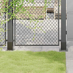 vidaXL Bases de poteau carrées 12 pcs anthracite 81x81 mm