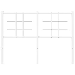Avis vidaXL Tête de lit métal blanc 120 cm