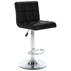 Zmh tabourets de bar lot de 2 - Noir