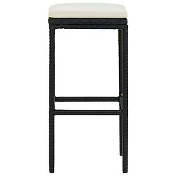Acheter Zmh Tabourets de bar avec coussins lot de 4 - Noir