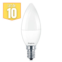 Braytron ampoules LED flamme E14, lot de 10