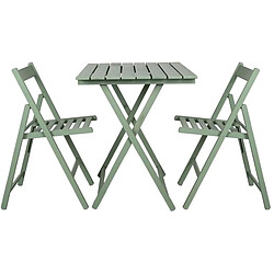 Italiadoc Ensemble Table et Chaises Vertes