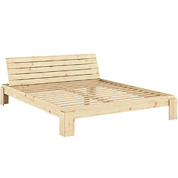 Inside 75 Lit sommier tapissier 2 places - Naturel