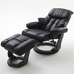 Inside 75 Fauteuil relaxation cuir - Noir