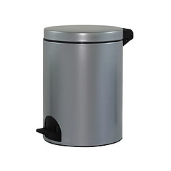 Poubelle à pedale 14l gris métal - 90263 - ROSSIGNOL