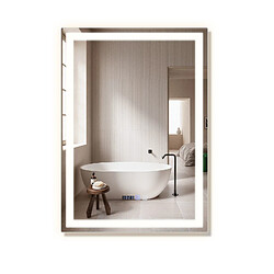 ZMH miroir de salle de bain avec éclairage LED salle de bain avec fonction tactile blanc