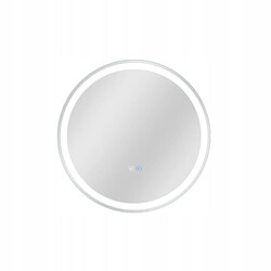 ZMH miroir de salle de bain avec fonction antibuée IP44 rond blanc gradable