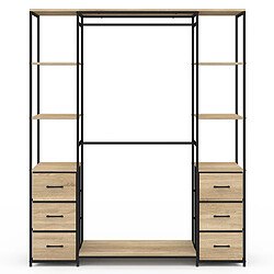Avis Idmarket Dressing double penderie + double colonne L. 140 cm UTAH