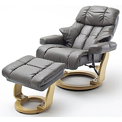 Inside 75 Fauteuil relaxation cuir - Gris