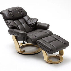 Inside 75 Fauteuil relaxation cuir - Marron