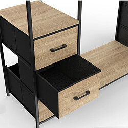 Idmarket Dressing double penderie + double colonne L. 140 cm UTAH pas cher
