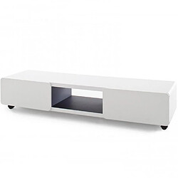 INSIDE 75 Meuble TV JUNAS - Blanc et Anthracite