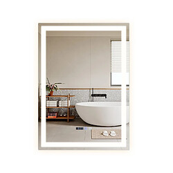 ZMH miroir de salle de bain avec éclairage LED salle de bain avec fonction tactile blanc