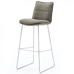 INSIDE 75 Chaises de bar HALSOU - Tissu Cappuccino