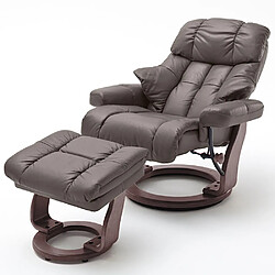Inside 75 Fauteuil relaxation cuir - Marron