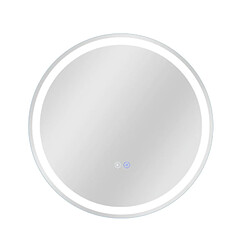 ZMH miroir de salle de bain avec fonction antibuée IP44 rond blanc
