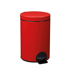 Poubelle à pedale 14l rouge carmin - 90201 - Élora - ROSSIGNOL