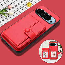 Acheter Coque Google PIXEL 9 Support Portefeuille Unique Rouge