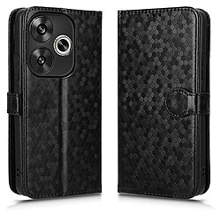 Coque Xiaomi Redmi TURBO3 - Noir Coque portefeuille en cuir PU - Fermeture magnétique - Motif géométrique