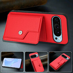 Avis Coque Google PIXEL 9 Support Portefeuille Unique Rouge