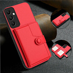 Coque Samsung Galaxy A06 Premium Fermeture Magnétique - Rouge pas cher