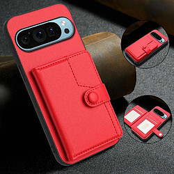Coque Google PIXEL 9 Support Portefeuille Unique Rouge pas cher