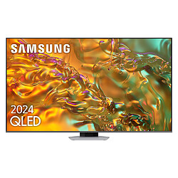 Samsung QLED TQ55Q80D Téléviseur QLED 4K 55" (140 cm) - 100 Hz - Full LED Local Dimming - HDR10+ Adaptive - Wi-Fi/Bluetooth/AirPlay 2 - HDMI 2.1 - ALLM/VRR/FreeSync - Son 2.2 40W - Dolby Atmos sans fil