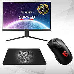 MSI 24" LED G24C4 + Souris CLUTCH GM41 LIGHTWEIGHT WIRELESS + Tapis AGILITY GD20