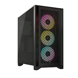 Corsair 4000D RGB AIRFLOW NOIR Boîtier Moyen Tour avec panneau en verre trempé et façade avant MESH