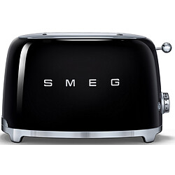 Smeg Grille-pain Noir - TSF01BLEU 2 fentes - 950 W - Thermostat 6 positions - Fonctions réchauffage - Parois froides