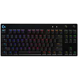 Logitech G PRO Clavier gamer mécanique - Switches GX Blue - Rétro-éclairage RGB - AZERTY - port USB