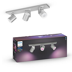 Philips Hue Lot de 3 spots connectés ARGENTA - 3x5.7W - Aluminium - White & Color Ambiance White & Color Ambiance ARGENTA Spot 3x5.7W - Aluminium - Nécessite le pont de connexion Philips Hue