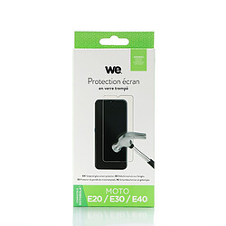 WE Verre trempé MOTOROLA E20 / E30 / E40 : Protection écran - anti-rayures - anti-bulles d'air - ultra-résistant - dureté 9H Glass 