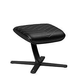 Noblechairs FOOTREST - Noir et Blanc Repose pieds revêtement cuir - pied 4 branches en caoutchouc antidérapant