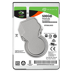 Seagate Technology Firecuda 500 Go - 2.5'' SATA III 6 Go/s - Cache 64 Mo Disque Dur Interne - SATA III 2.5'' - 7200 tr/min - Cache 64 Mo