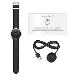 Avis Nokia Montre connecté Homme WITHINGS Montres Steel HR  3 Aiguilles - Induction HWA03B-40blackAll-Inter - Bracelet Silicone Noir