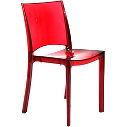 3S. x Home Chaise Design Rouge Transparent NILO