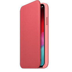 Apple iPhone XS Leather Folio - Rose Pivoine