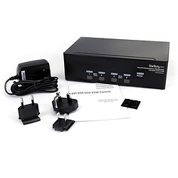 Avis StarTech.com STARTECH Commutateur KVM DVI/VGA USB - pour 4 Ordinateurs avec Audio et 2 écrans DVI/VGA