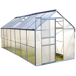 Habitat Et Jardin Serre jardin polycarbonate  Diamant 146  + Base - 8,17m²