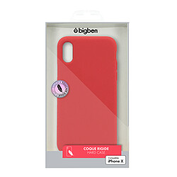 Bigben Connected Coque rigide pour iPhone X - COVSOFTIP8R - Rouge