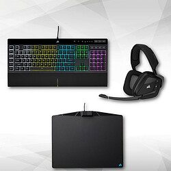 Corsair K55 RGB PRO - Membrane + VOID Pro RGB ELITE Wireless (noir) - Sans fil + MM800 RGB Polaris