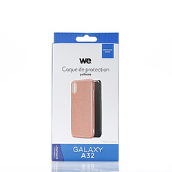 Avis WE - Coque de protection paillette pour smartphone Samsung Galaxy A32 ROSE.Ultra-fine au toucher, protège des chocs et des rayures