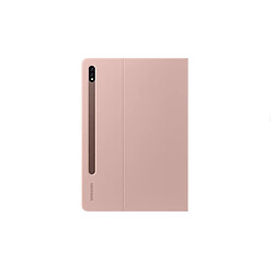 Book Cover Galaxy Tab S7 Brun 2 Positions Rangement S Pen Design Fin et Elegant SAMSUNG - EF-BT870PAEGEU