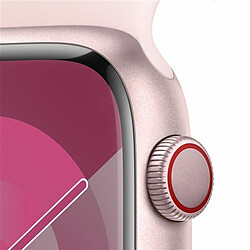 Avis Apple Watch Series 9 GPS + Cellular 45 mm avec boîtier en aluminium Rose et bracelet sport Rose clair S/M